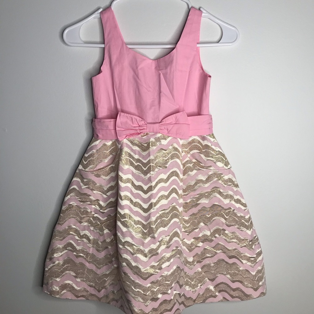Lilly Pulitzer Pink and Gold Kids Dress